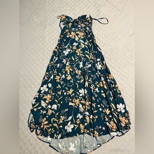 Flower dress teal